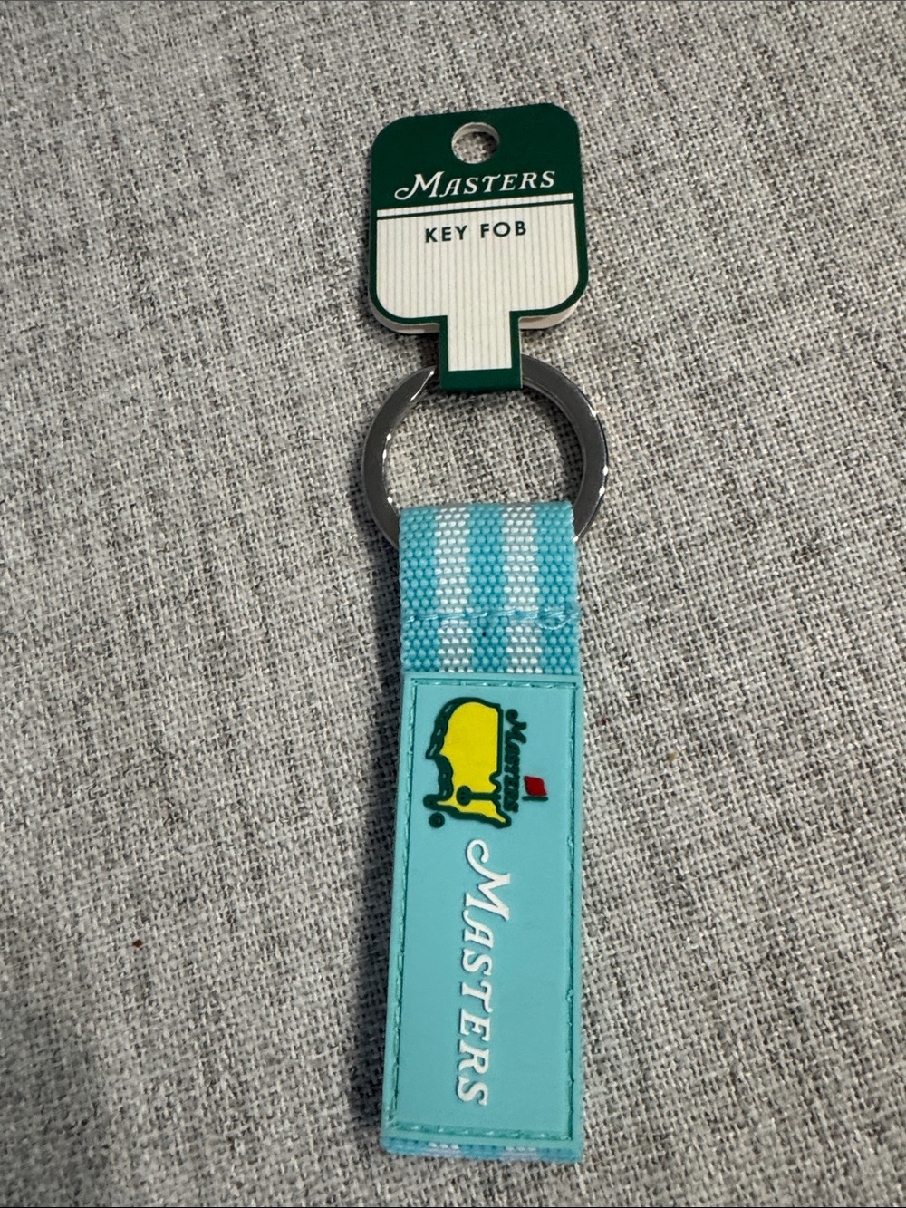 Masters Aqua and Yellow Key Fob with Logo